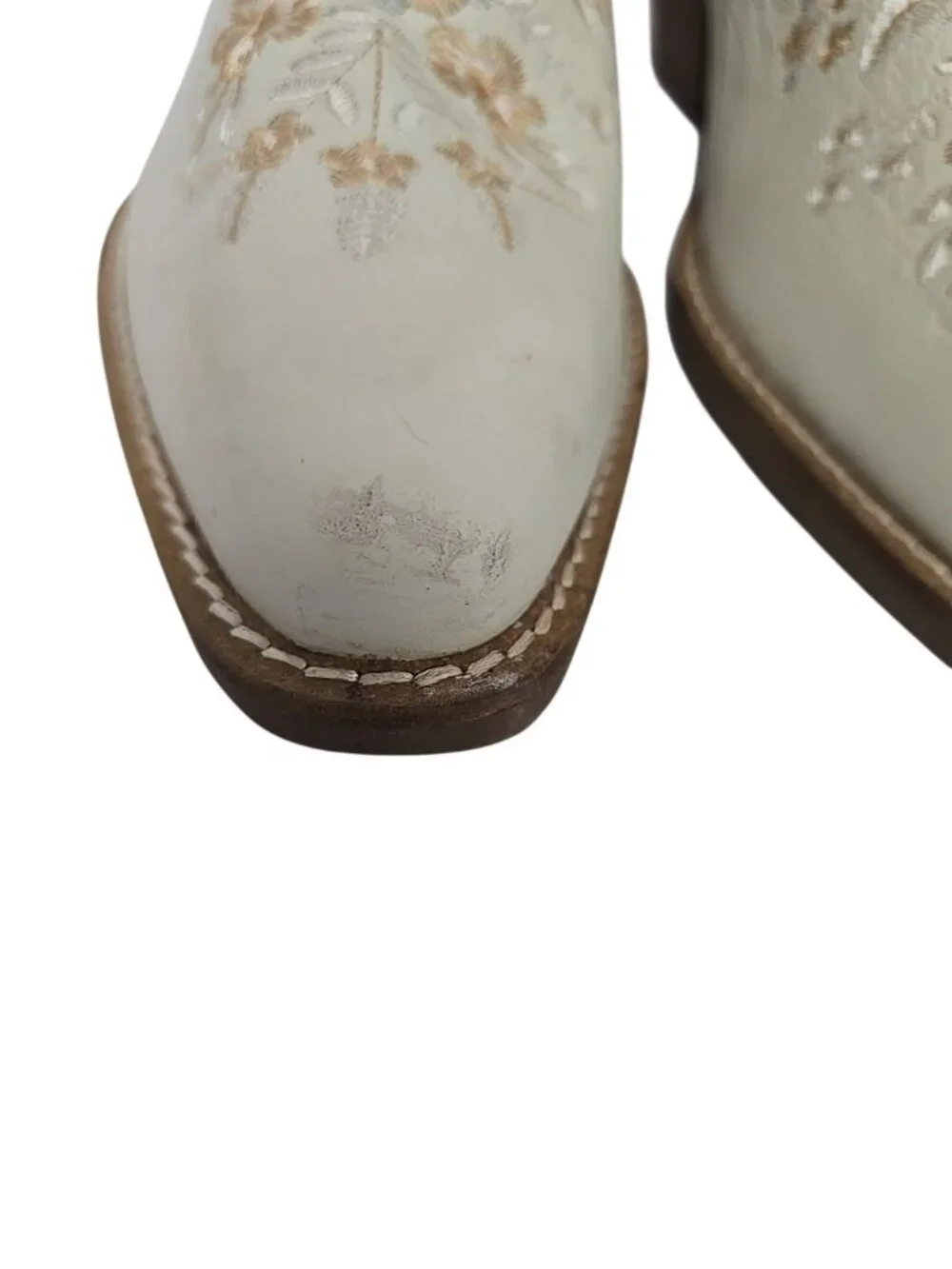 Dingo Women's Primrose Snip Toe Western Ankle Boots DI748 White-Floral Size 11M - Picture 7 of 9